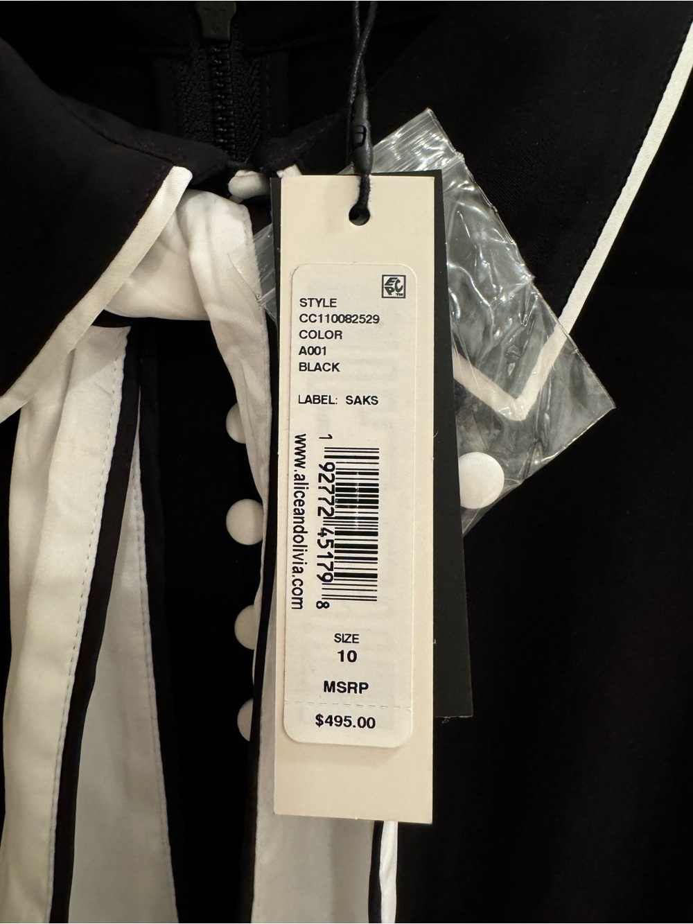 Alice + Olivia Bethany Tie-Neck Mini Dress - Picture 4 of 5